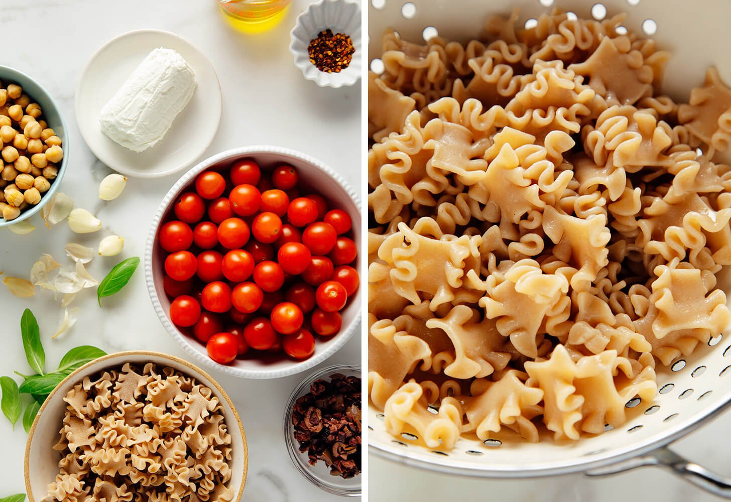 tomato chickpea pasta ingredients