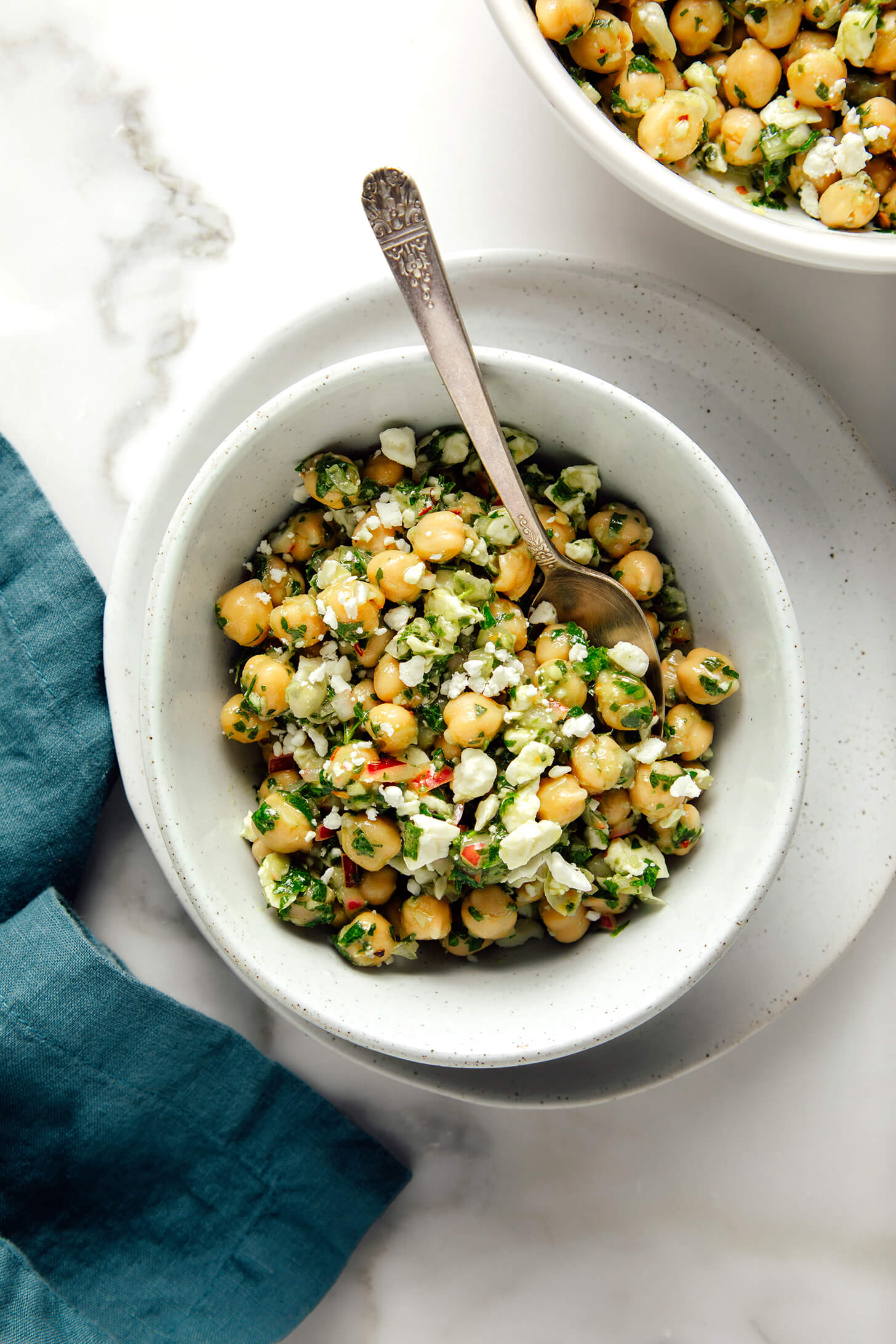 chimichurri chickpeas in bowl
