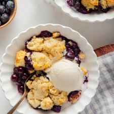Blueberry Cobbler with Almond Topping