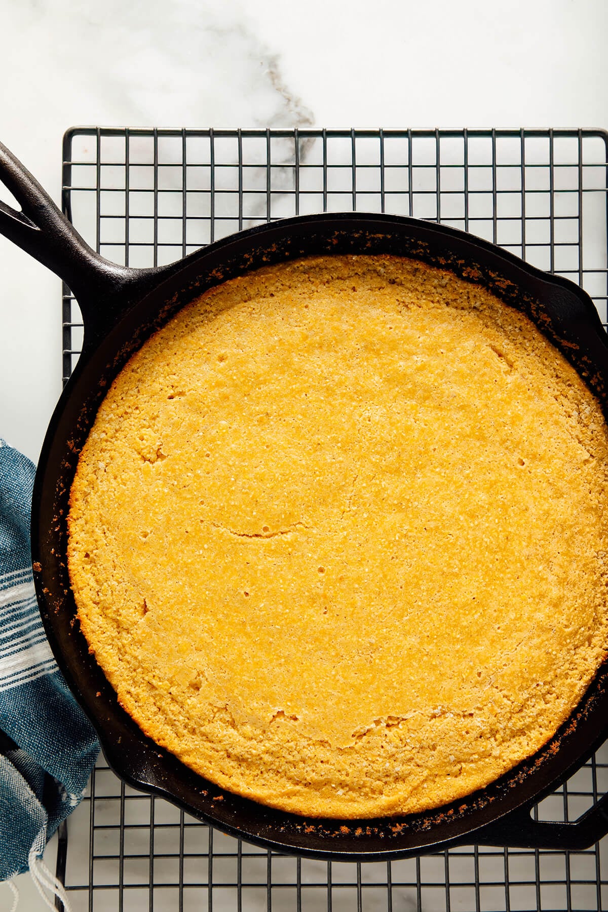 cornbread after baking